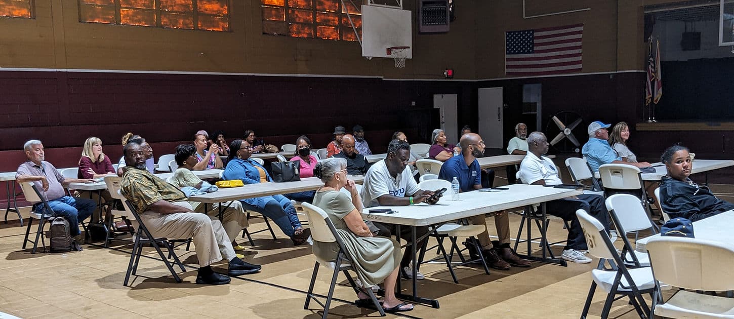 Residents collaborating at a North Port St. Joe community meeting