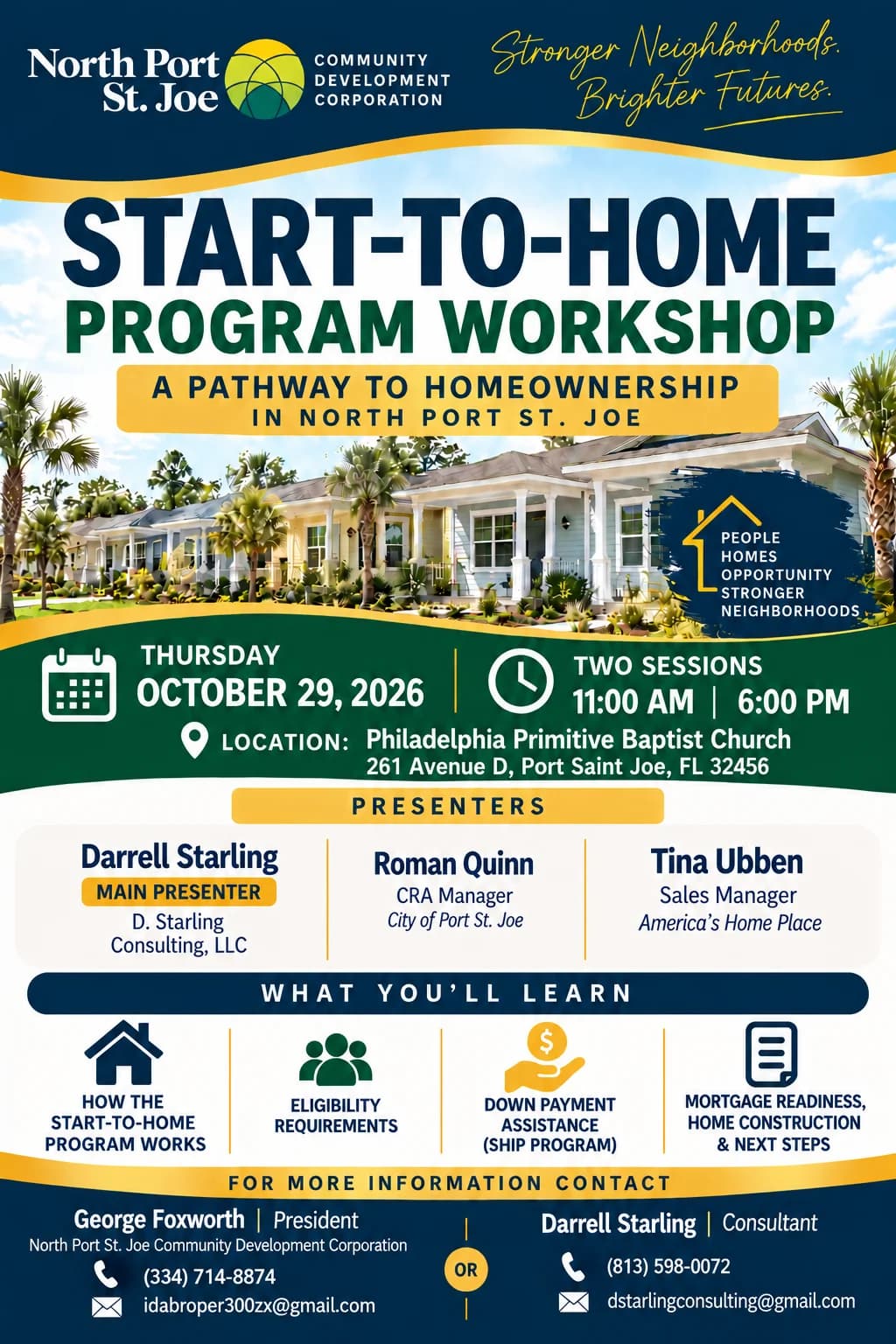 Start-to-Home Program workshop flyer